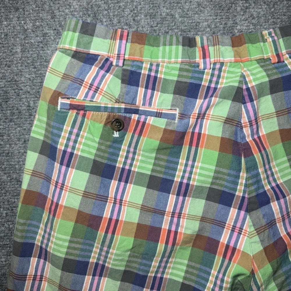 Brooks Brothers 346 Bermuda Shorts Men W36 Madras Plaid Preppy Collegiate Cotton